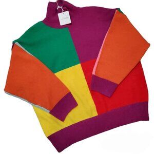 Love + Harmony Colorblock Oversized Turtleneck Sweater Size XS/S